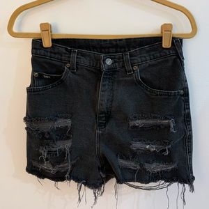 High Waisted Distressed Shorts